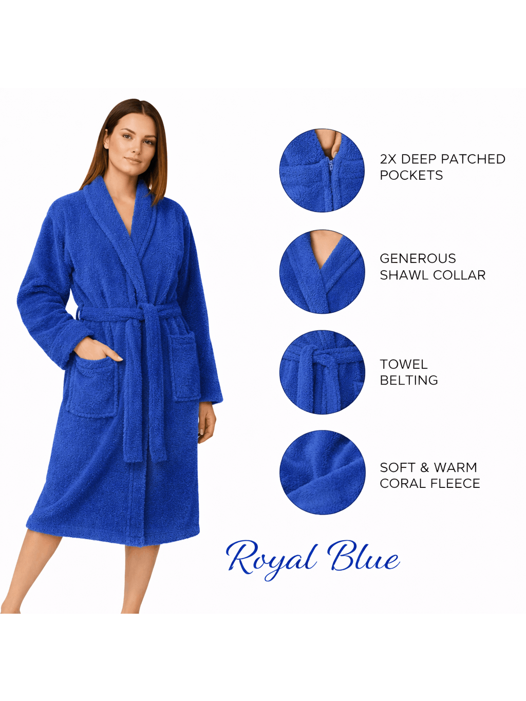 Women's long bathrobe