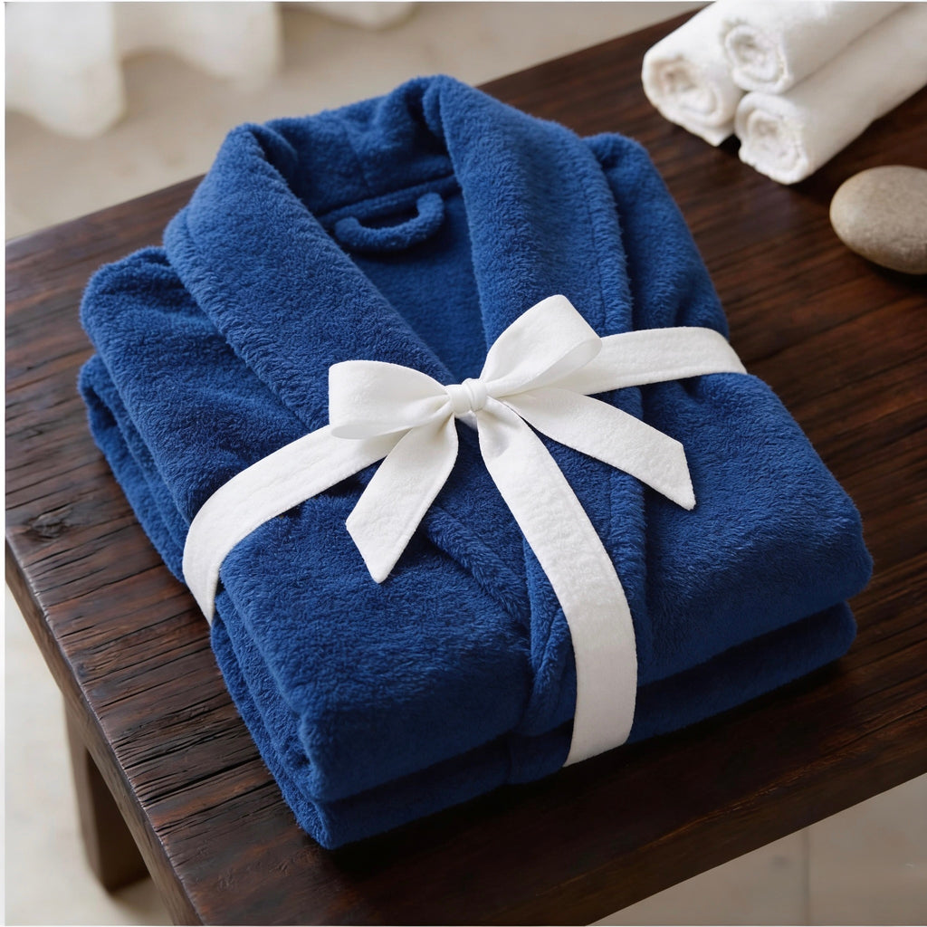 Unisex cotton bathrobe