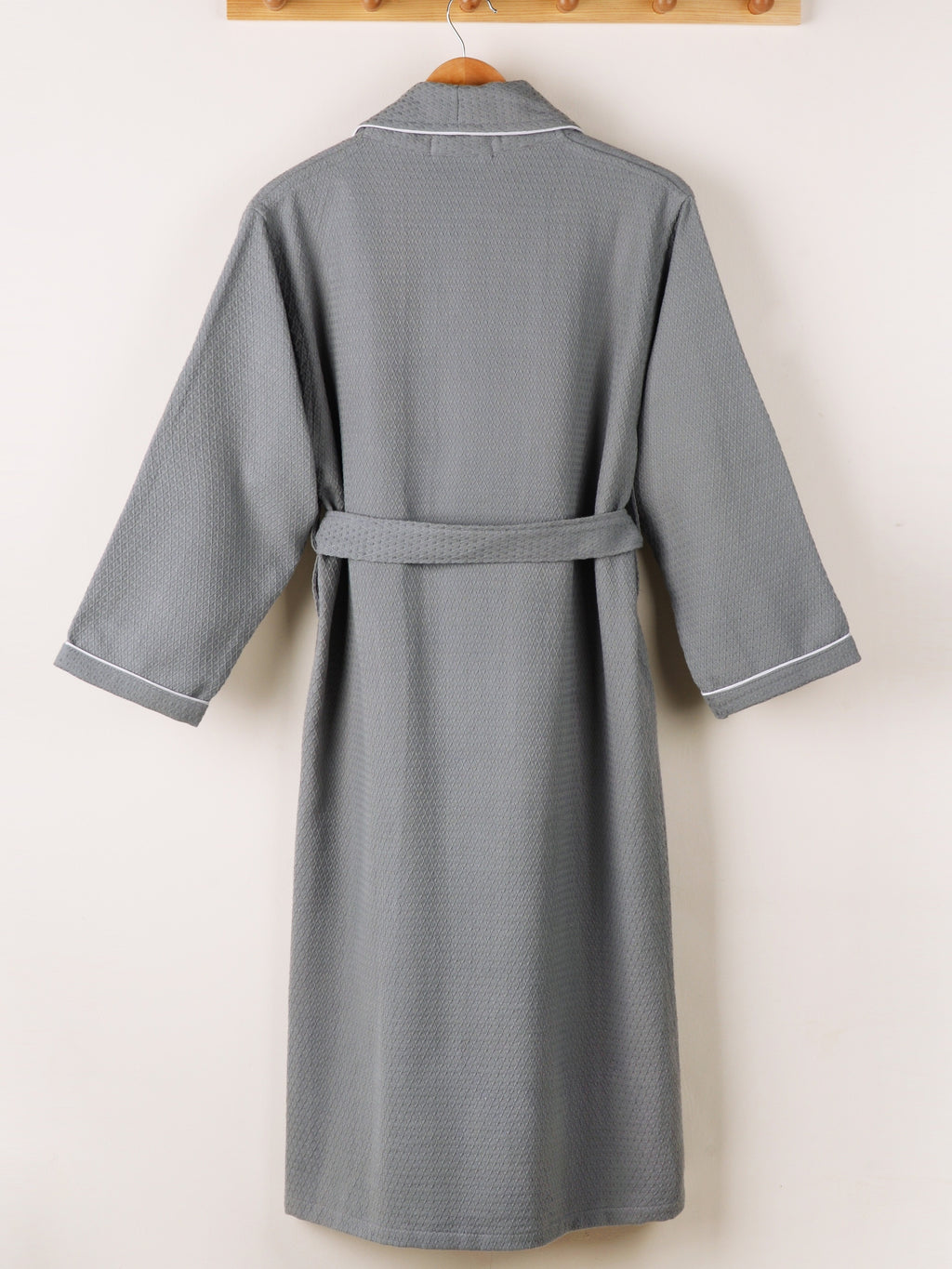 Unisex waffle bathrobe