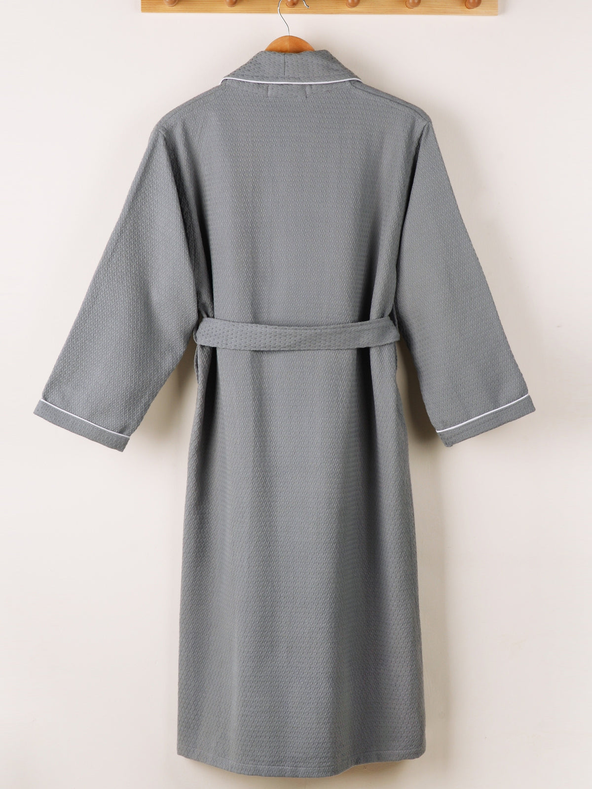 Unisex waffle bathrobe