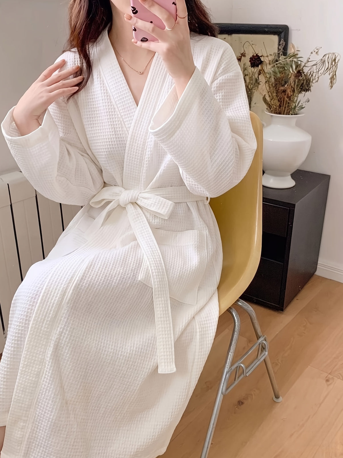 Unisex long bathrobe