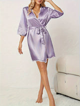 Peignoir de Bain Lisse en Satin
