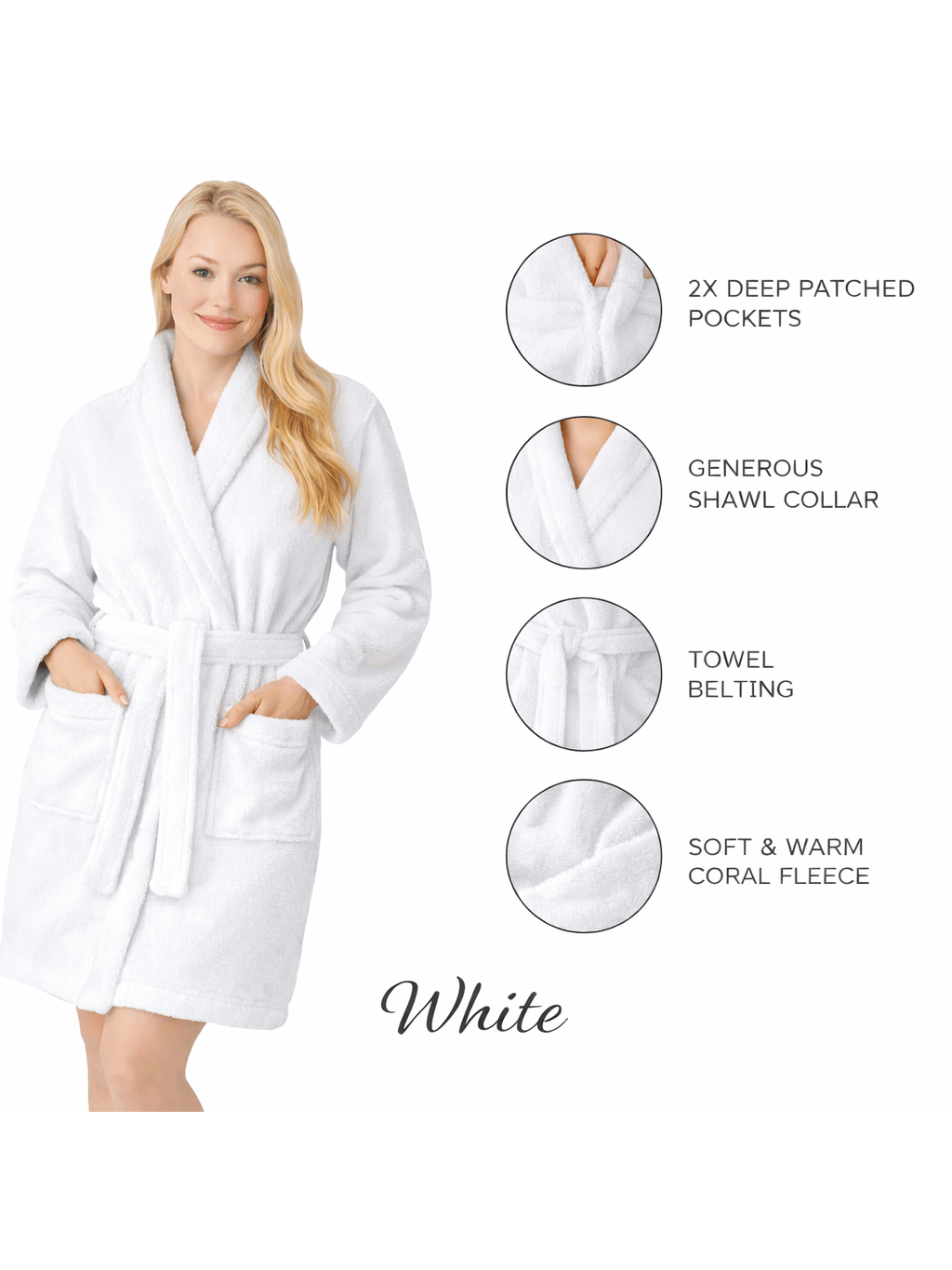 Women's long bathrobe