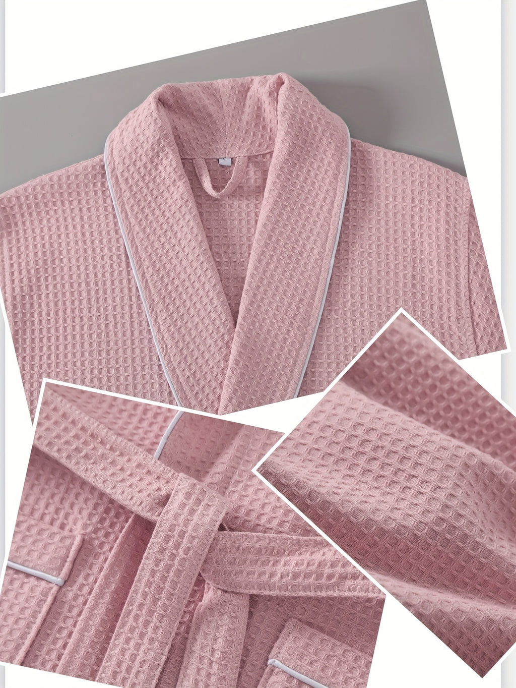 Women's waffle bathrobe
