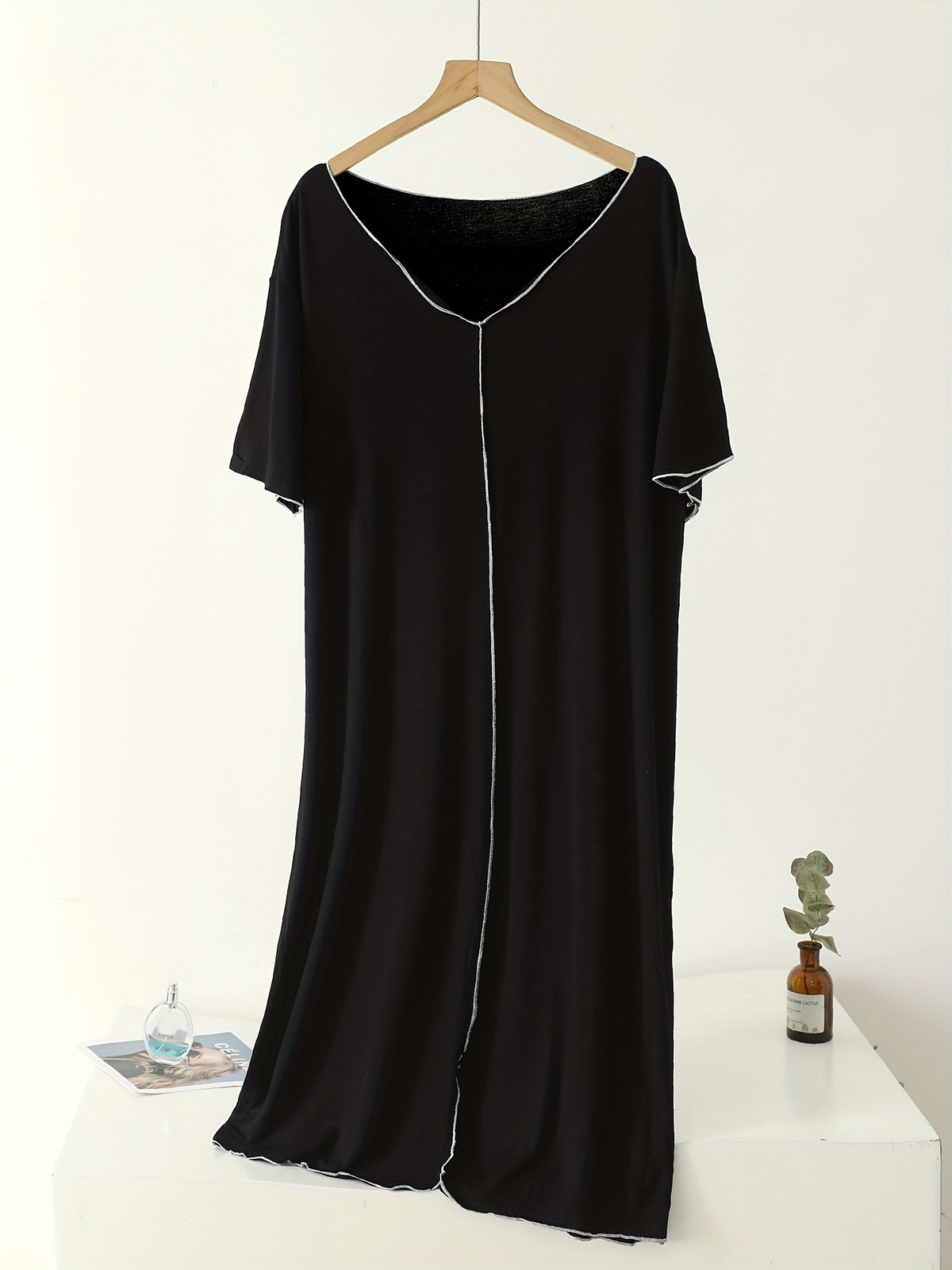 Women's plus size modal nightdress, two pack