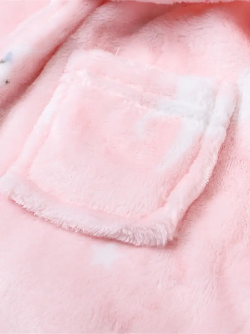 Girls' fleece bathrobe