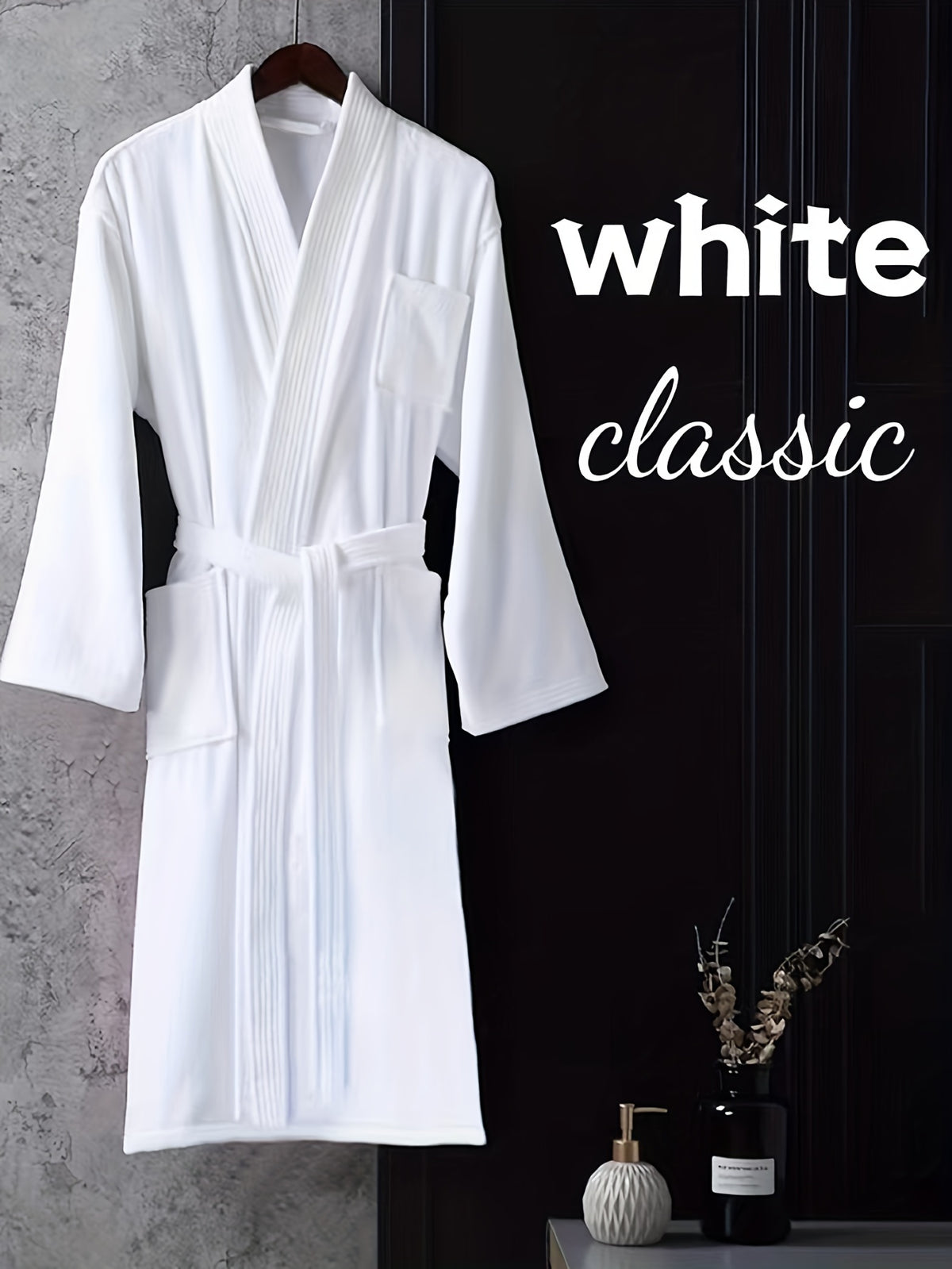 Unisex velour bathrobe