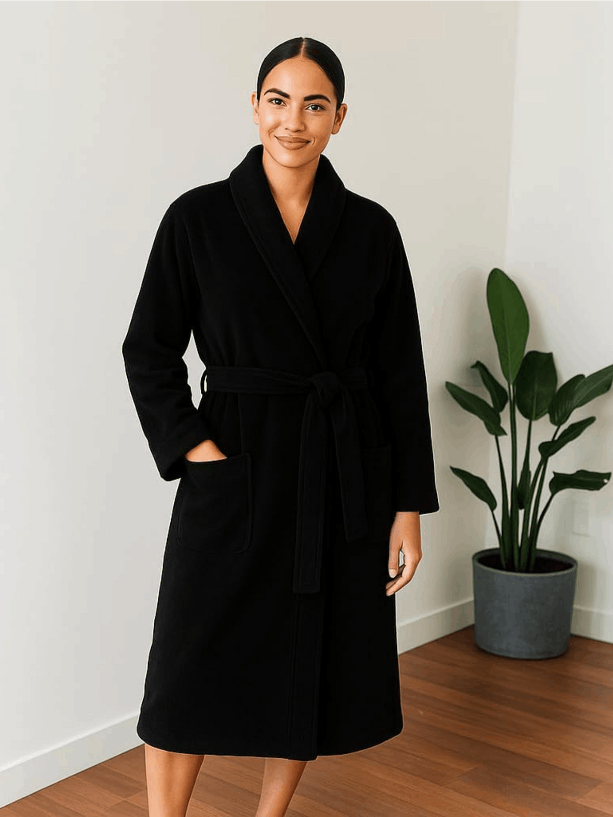 Unisex towelling bathrobe