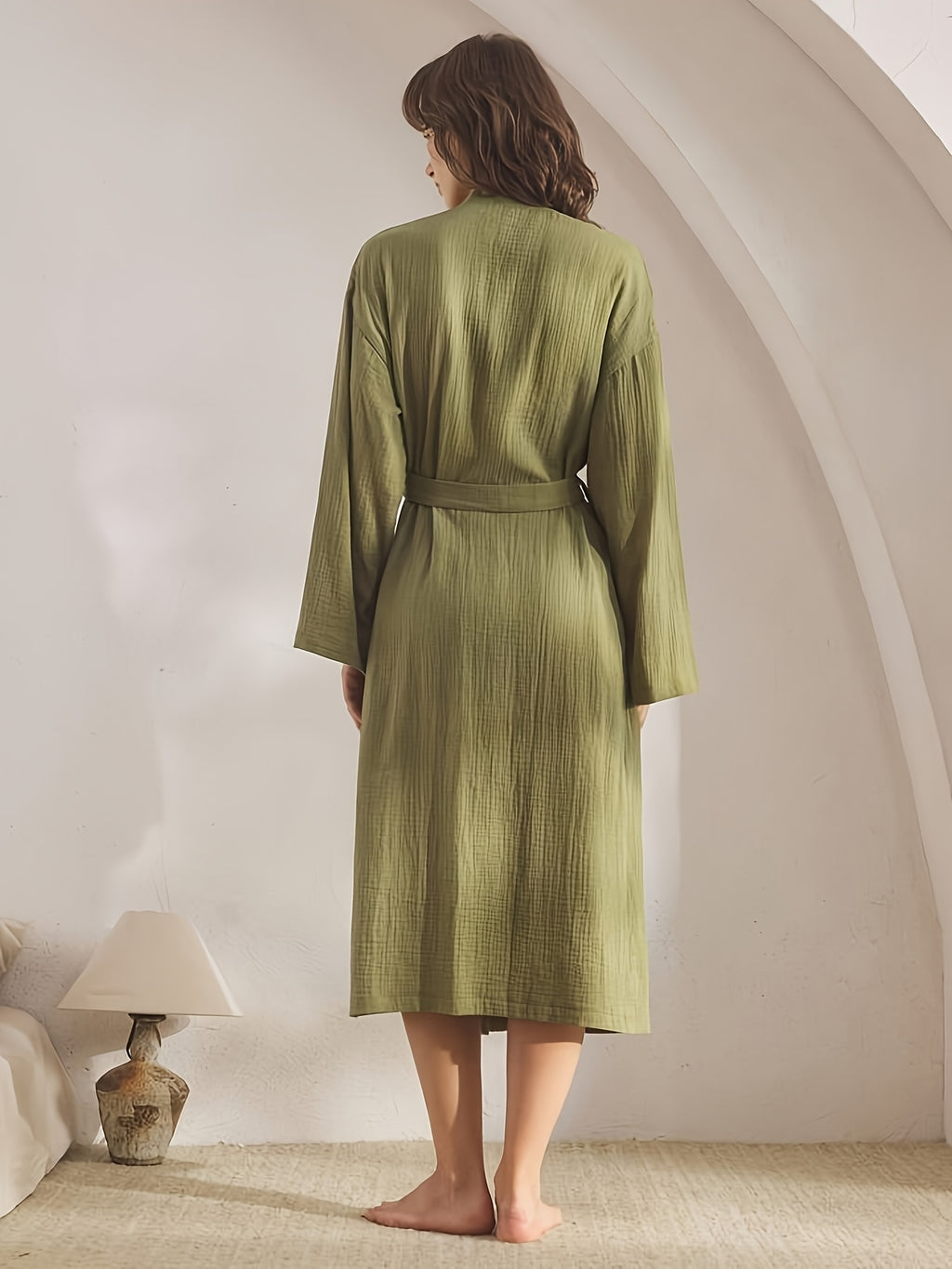 Women's black dressing gown