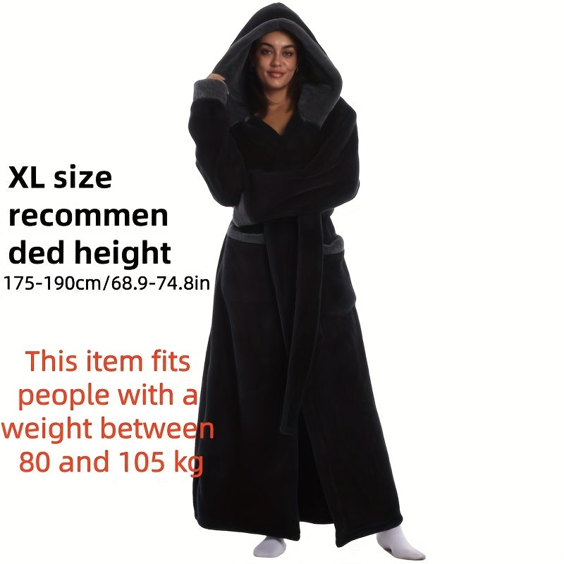 Black Hooded Robe / XL