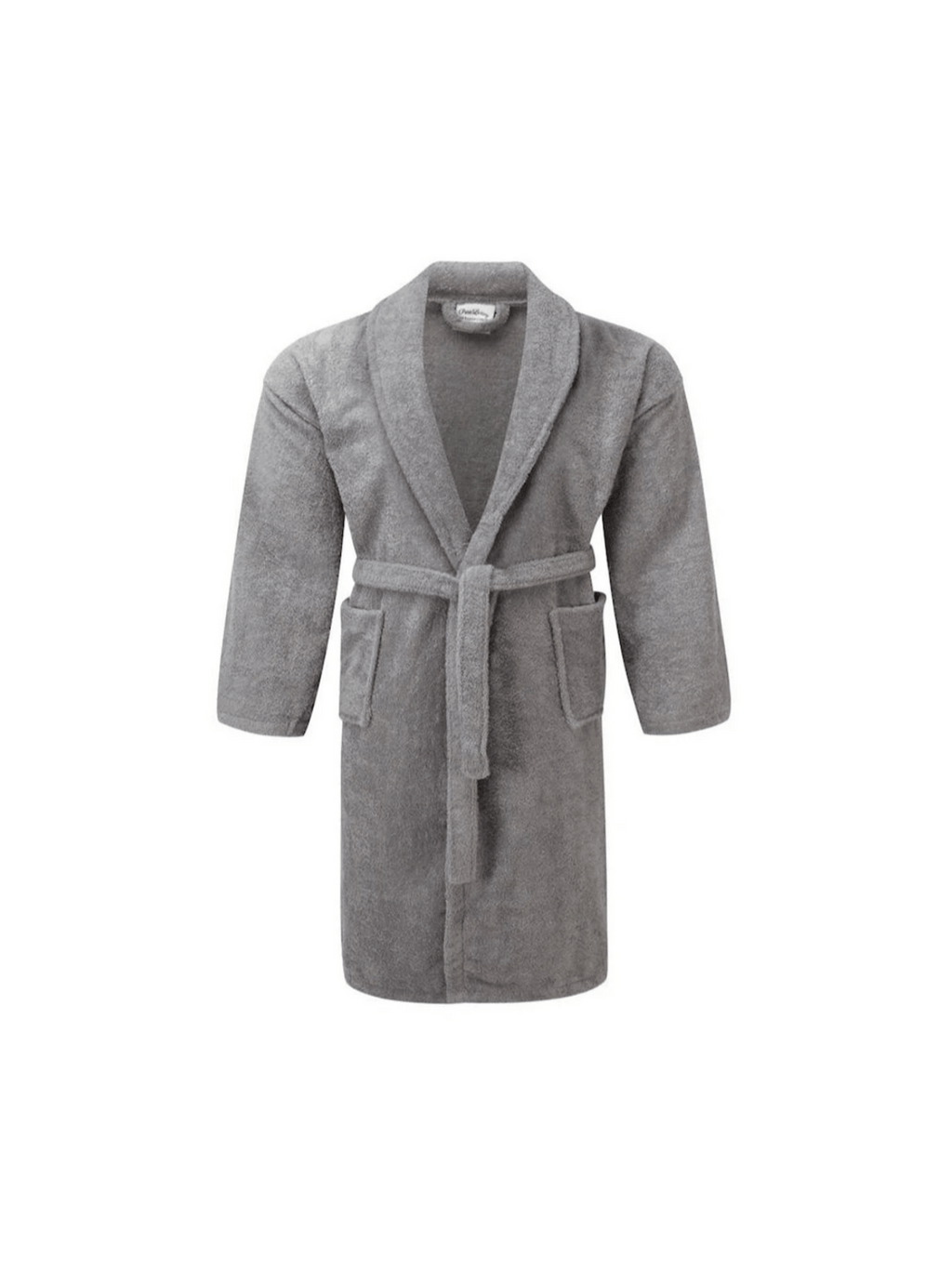 Unisex terry towelling bathrobe with pockets