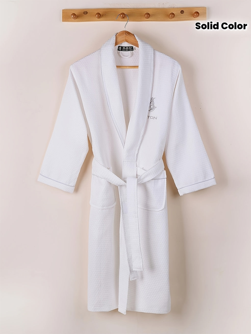 Men's waffle bathrobe
