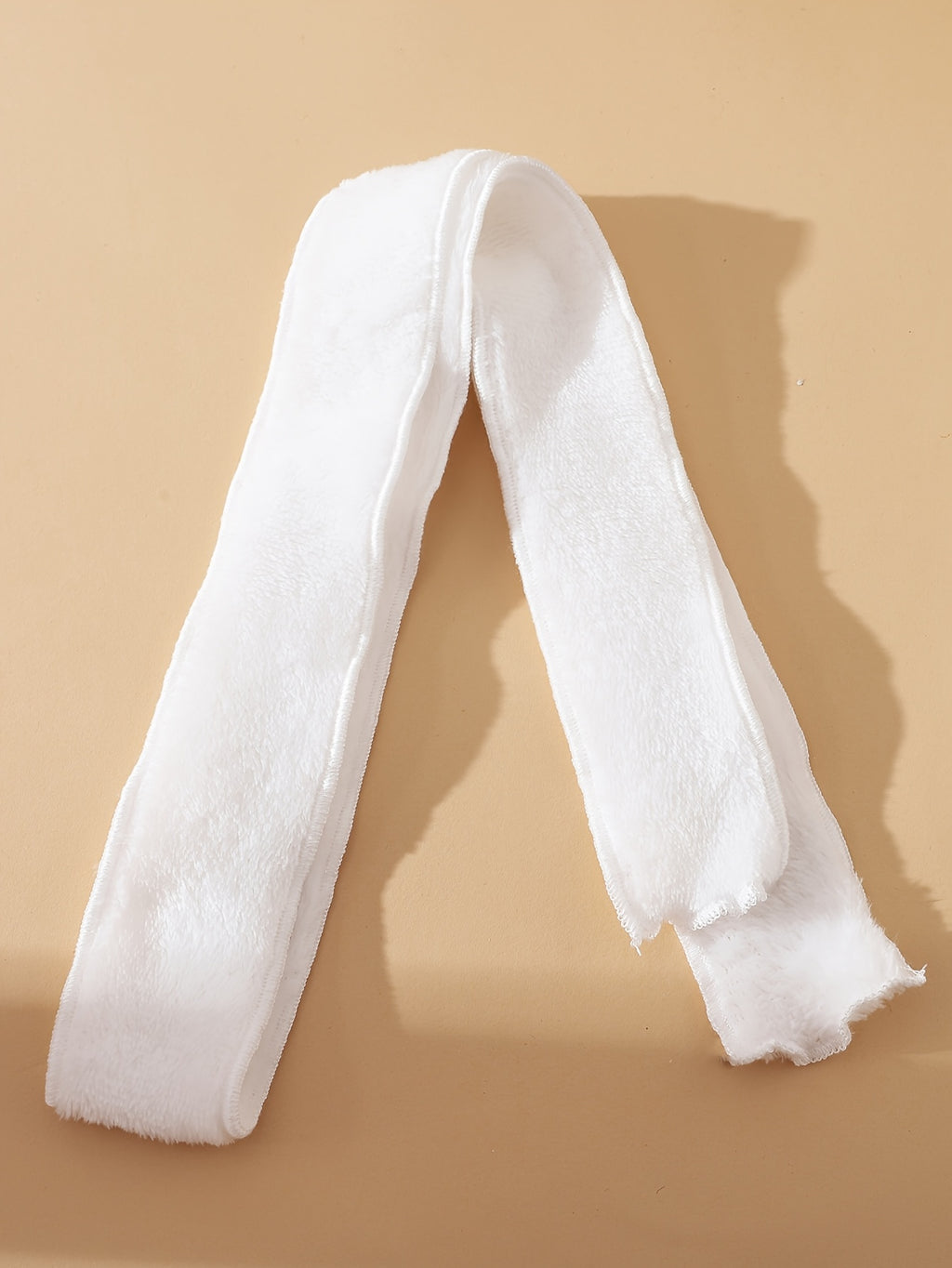 Baby white fluffy fleece bathrobe
