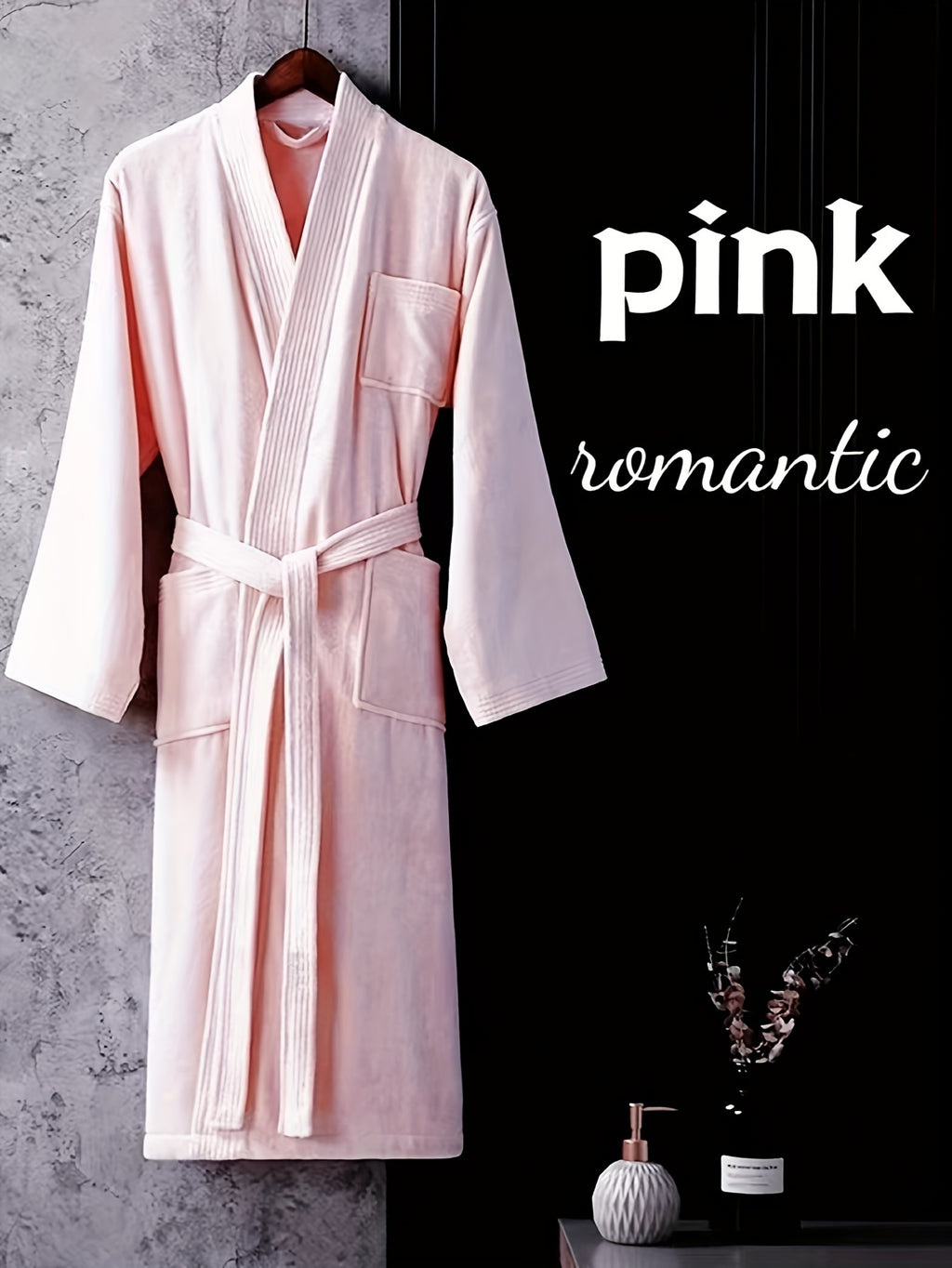 Unisex velour bathrobe