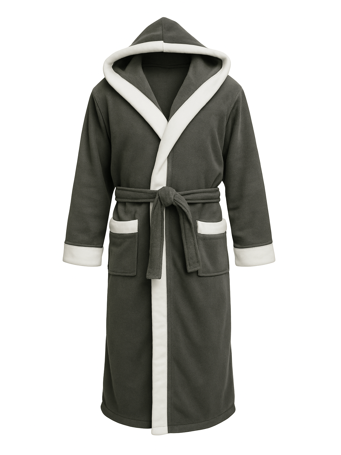 Men's hooded terry towelling bathrobe