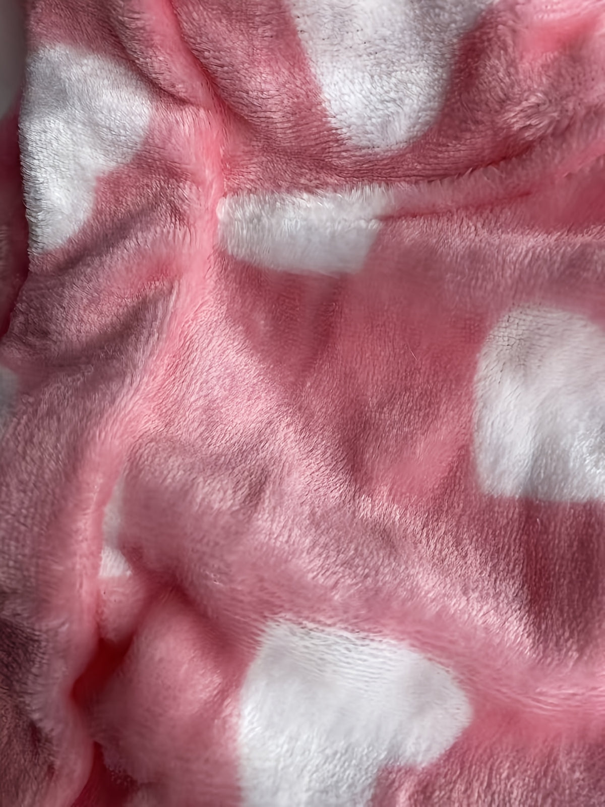 Baby pink hooded fleece bathrobe