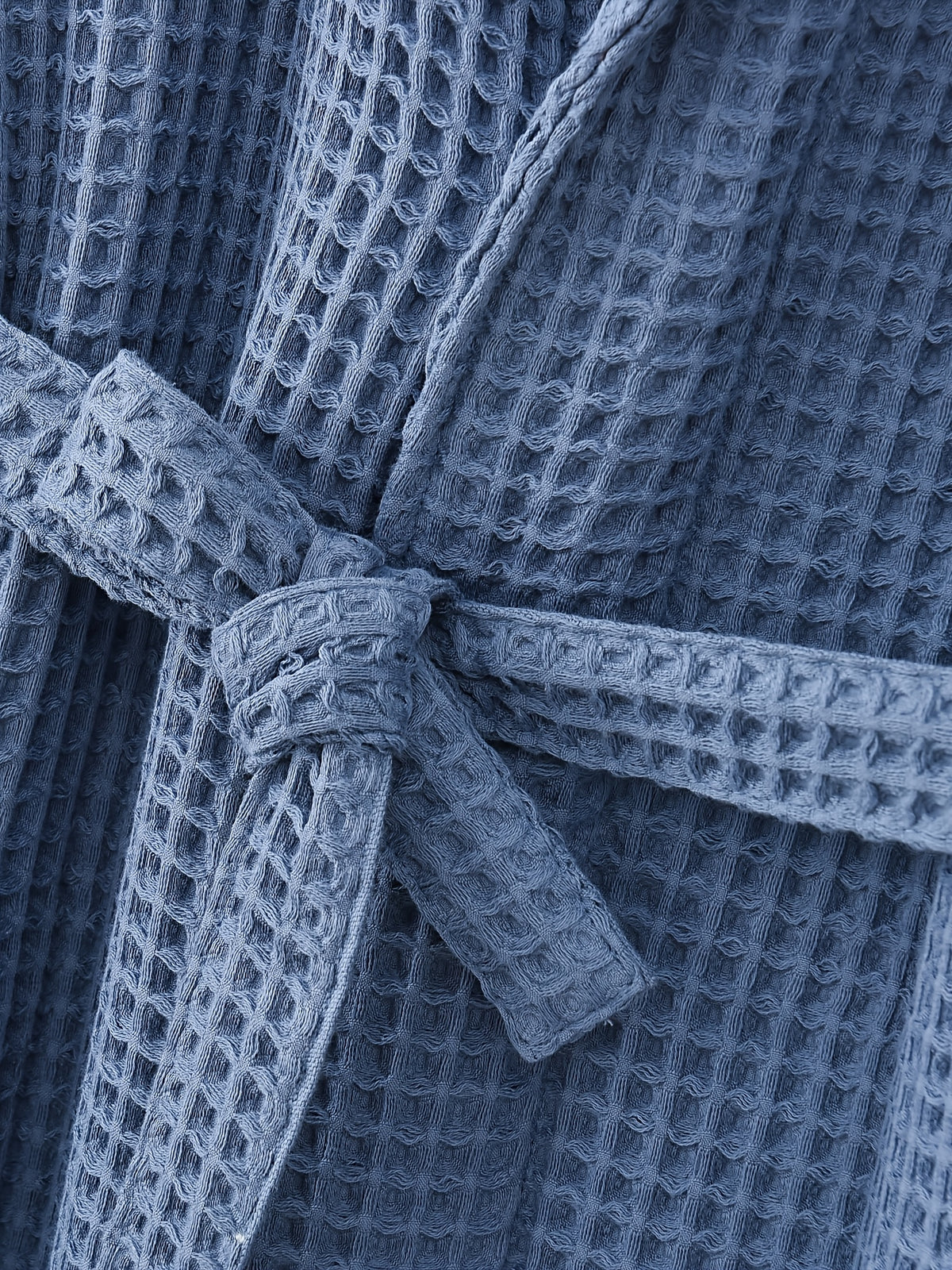 Unisex long waffle bathrobe