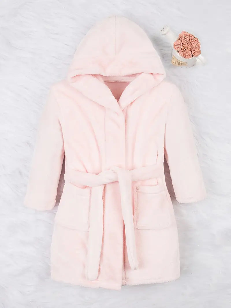 Peignoir de Bain Enfant Doux Rose — coloris rose