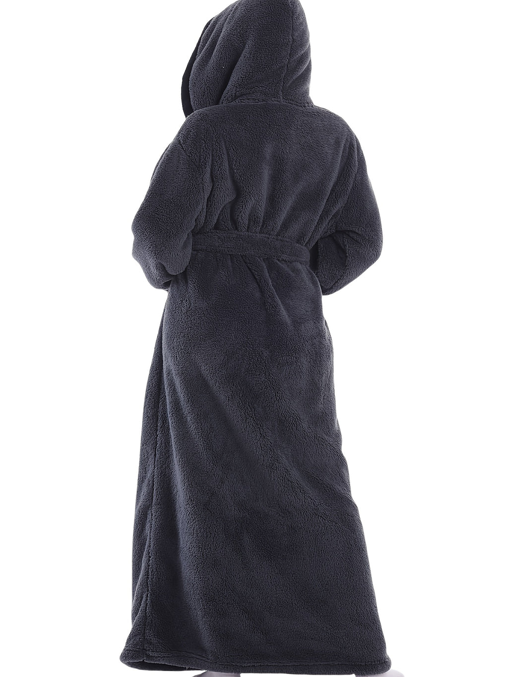 Unisex long hooded bathrobe