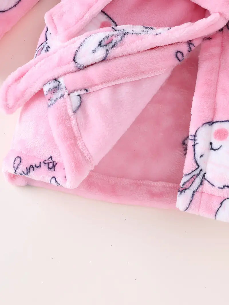 Peignoir de Bain Enfant Éponge Rose — photo 4
