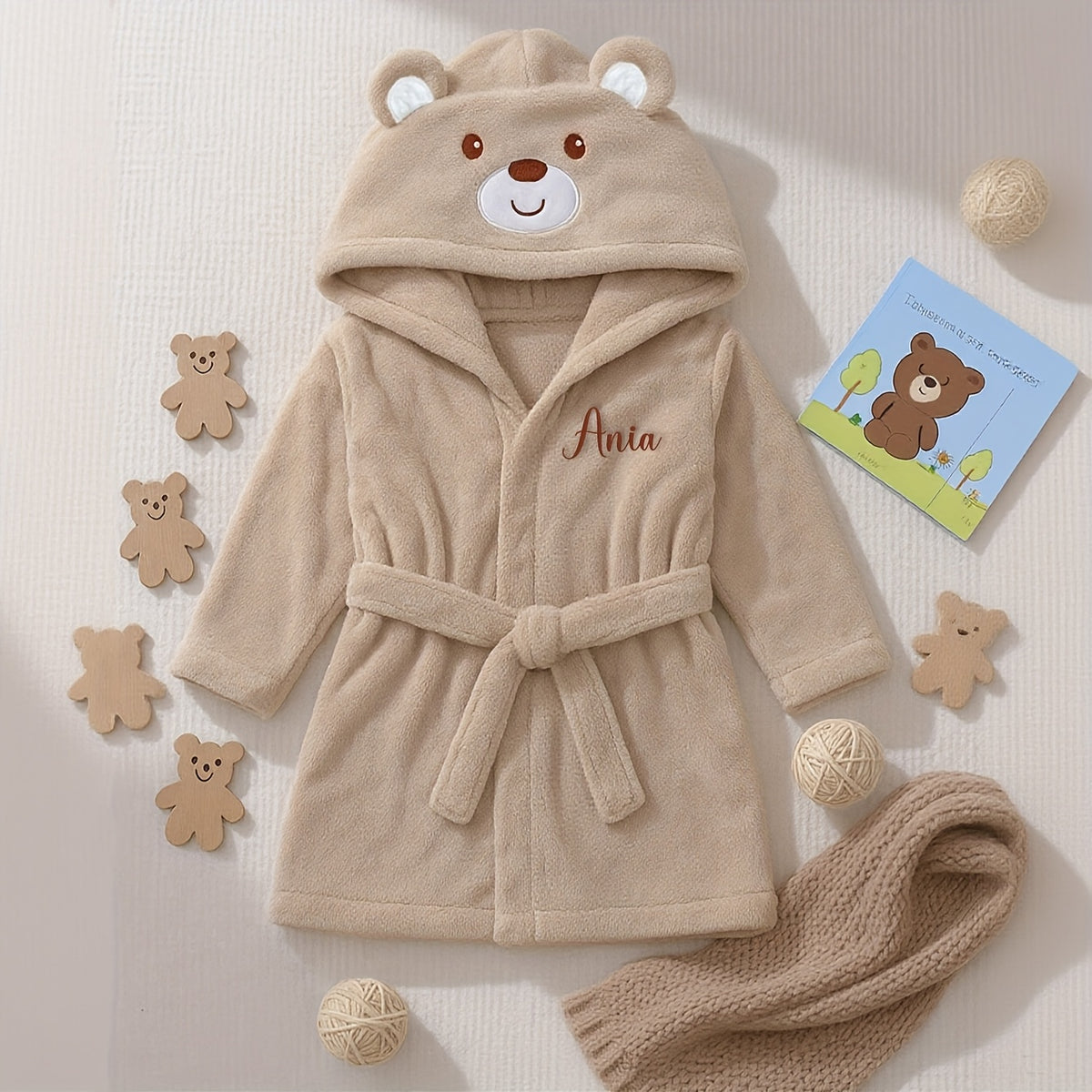 Bear Style - Brown Embroidered Thread / Font 3