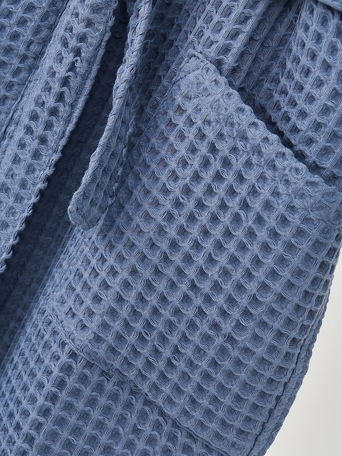 Unisex long waffle bathrobe