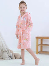 Peignoir de Bain Enfant Polaire Fille — coloris rose