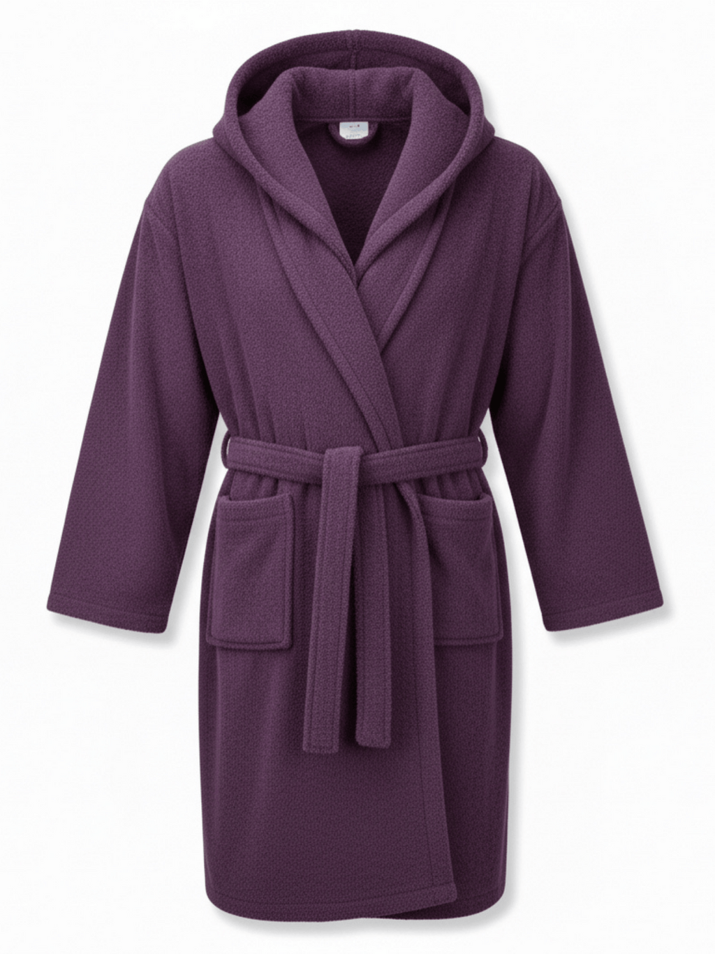 Unisex hooded terry towelling bathrobe