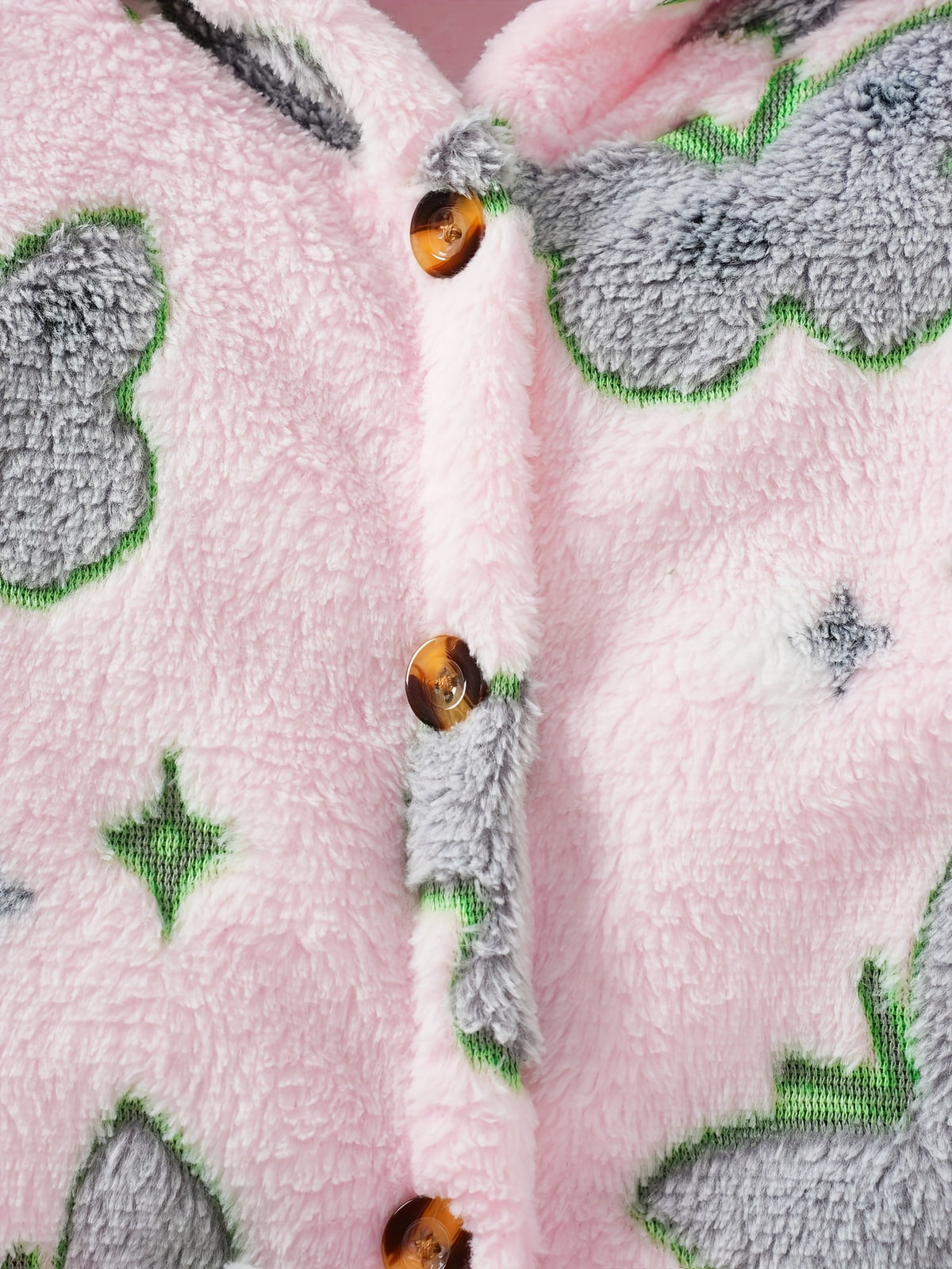 Girls' pink flannel bathrobe