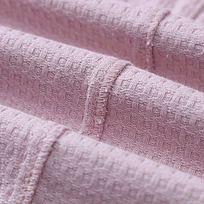 Unisex waffle bathrobe