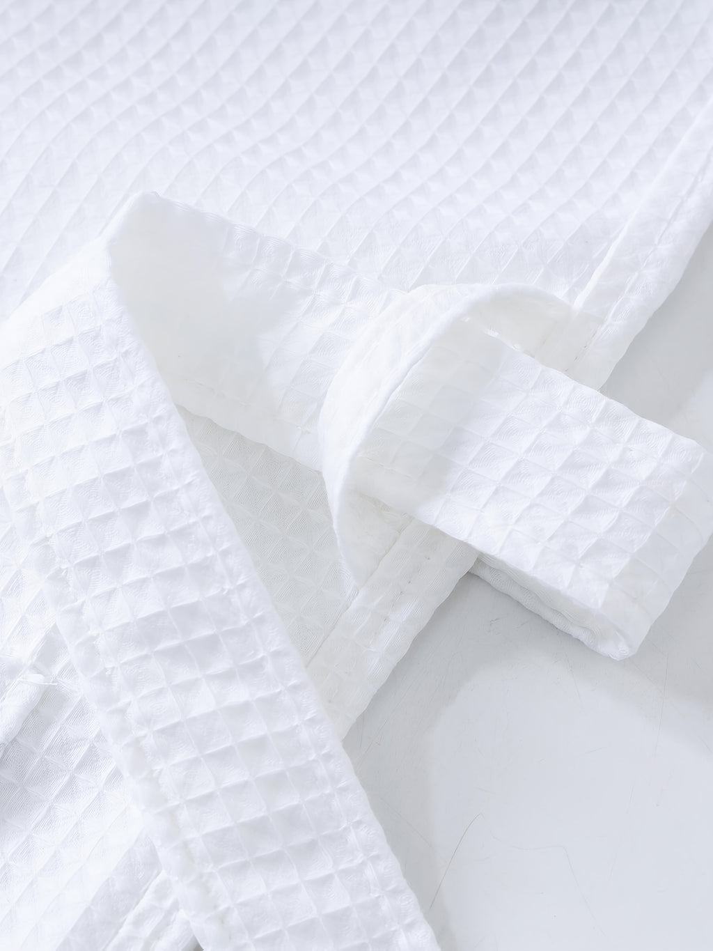 Unisex white bathrobe spa style