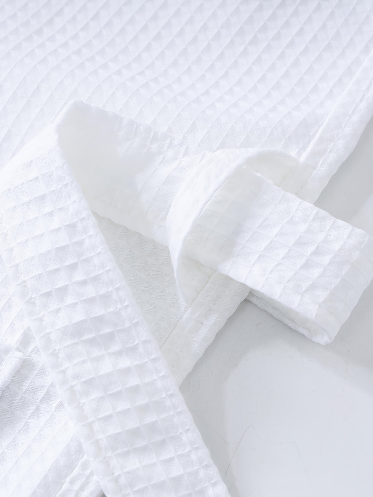 Unisex white bathrobe spa style