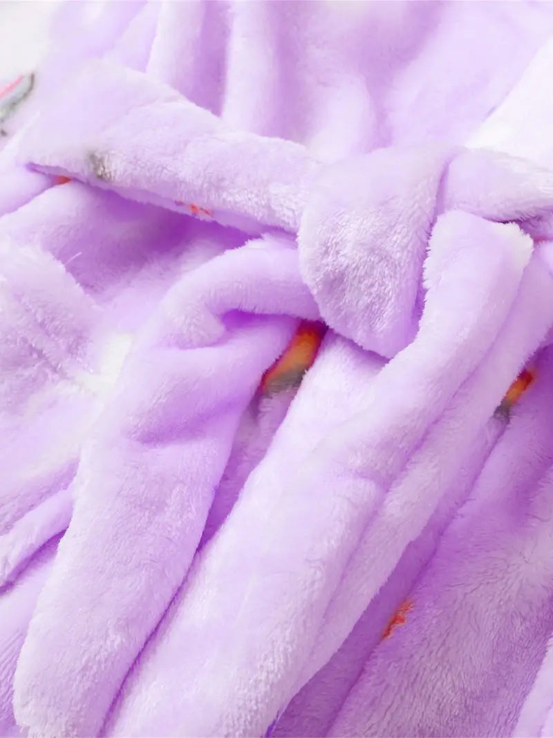 Girls' fleece bathrobe