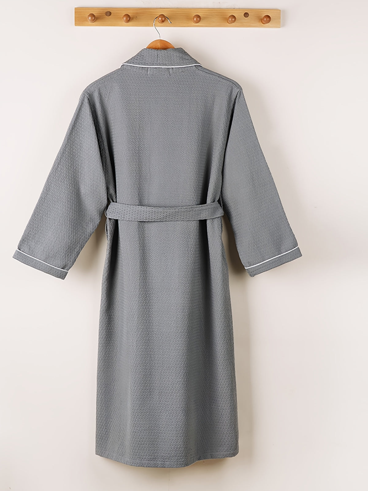 Men's waffle bathrobe