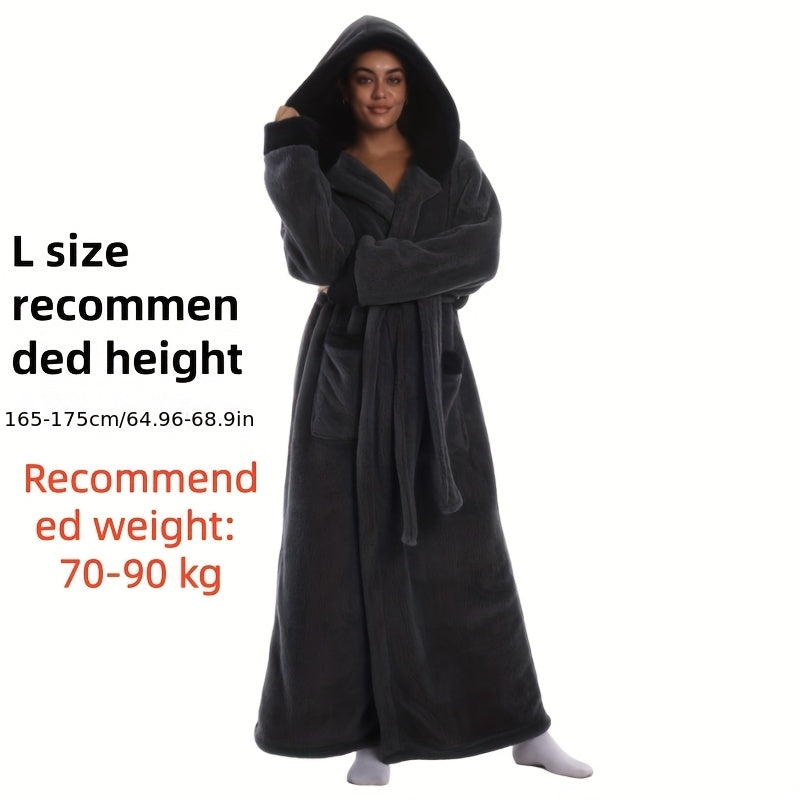 Dark Grey Hooded Robe / L