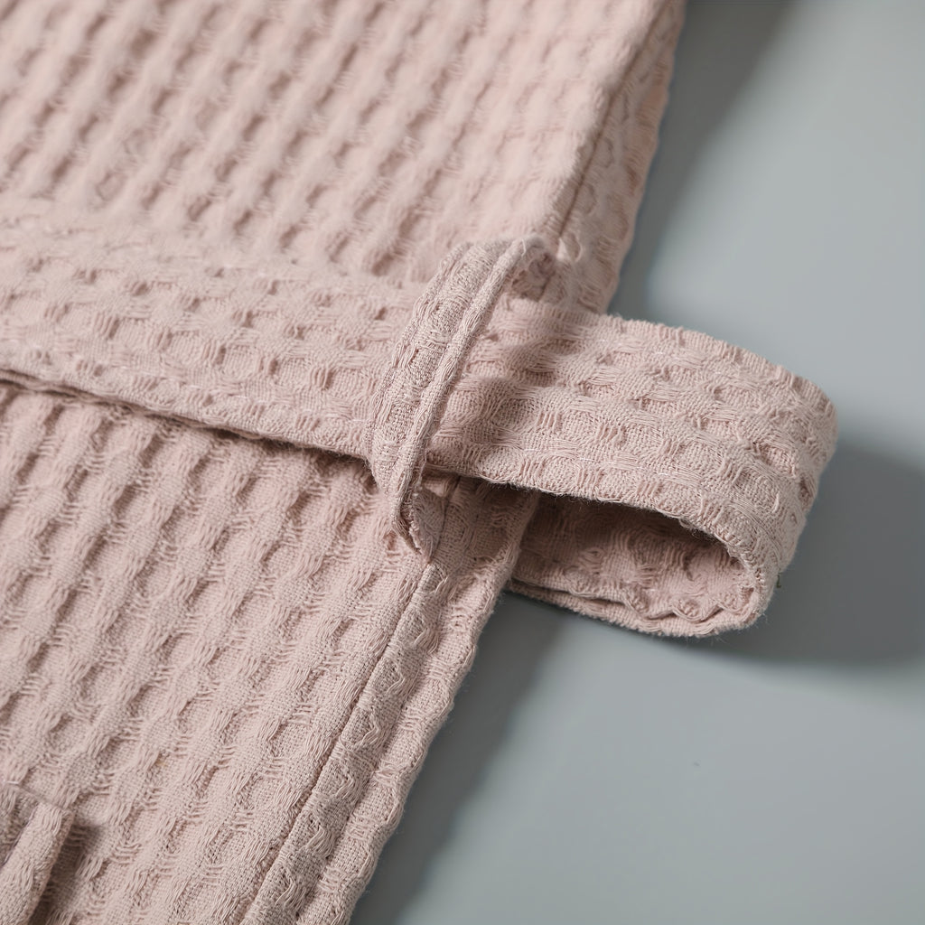 Unisex waffle dressing gown