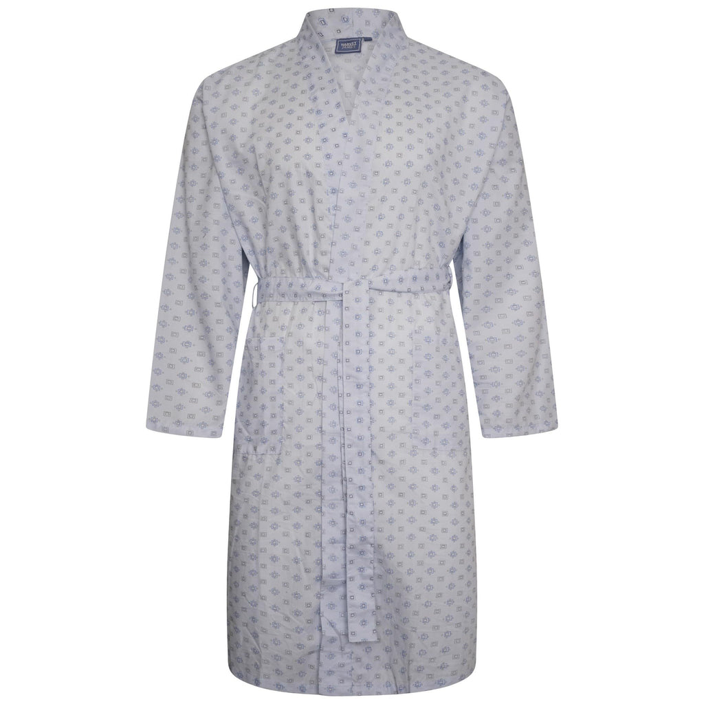 Men's long cotton bathrobe