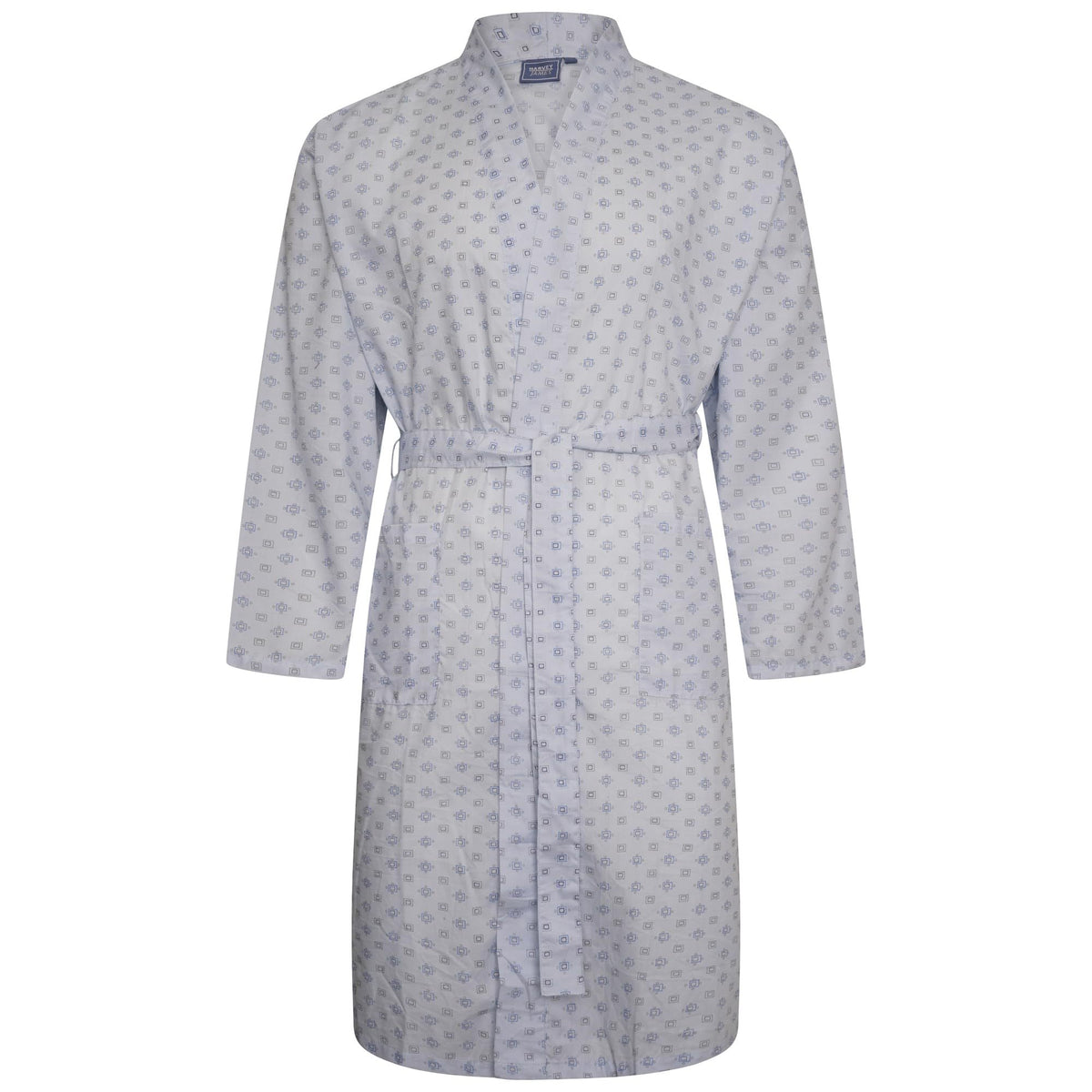 Men's long cotton bathrobe
