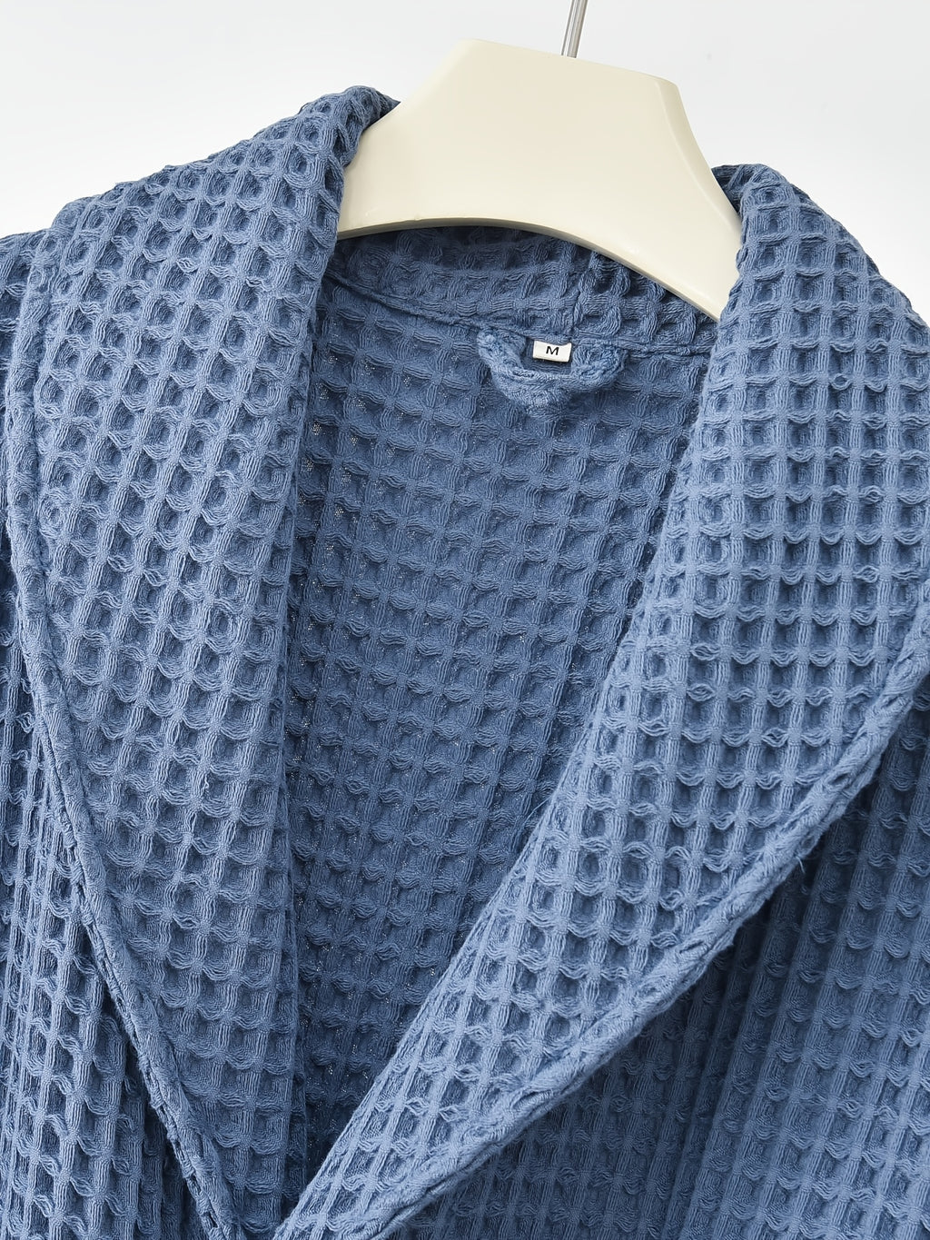 Unisex long waffle bathrobe