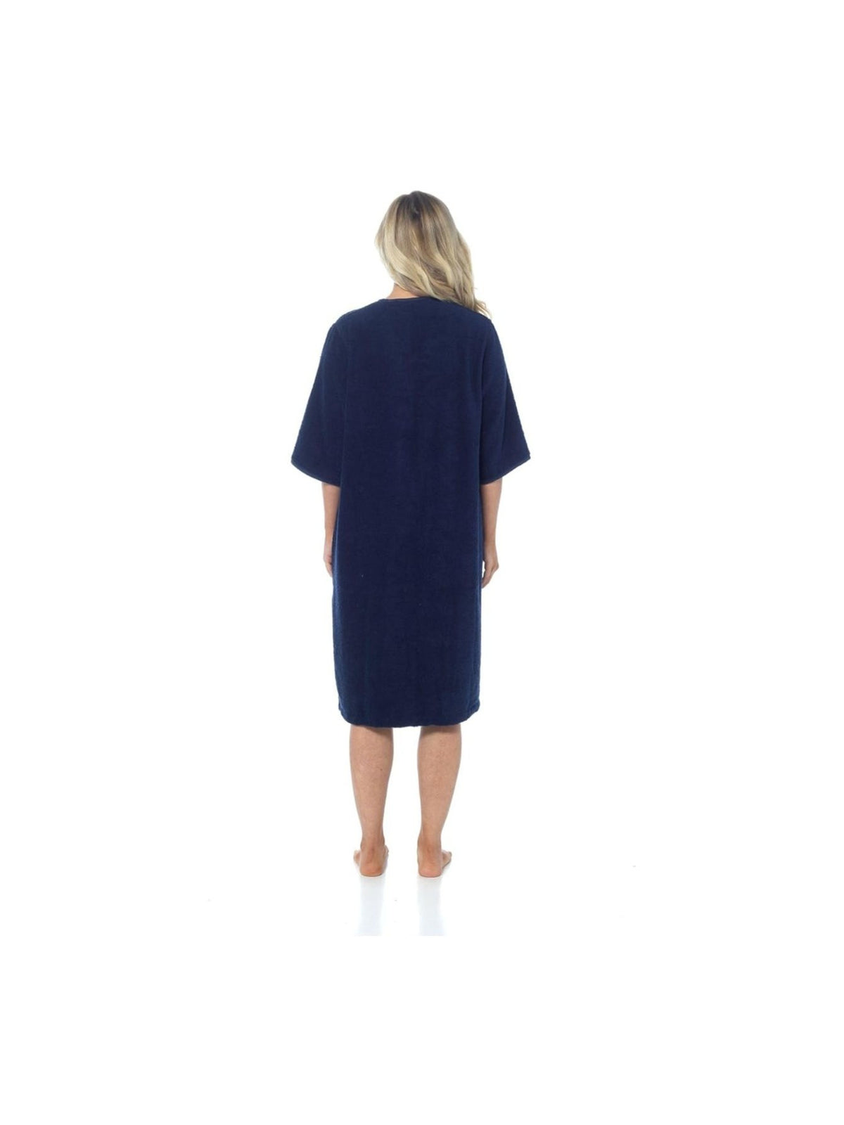 Women's zip-up towelling wrap dressing gown