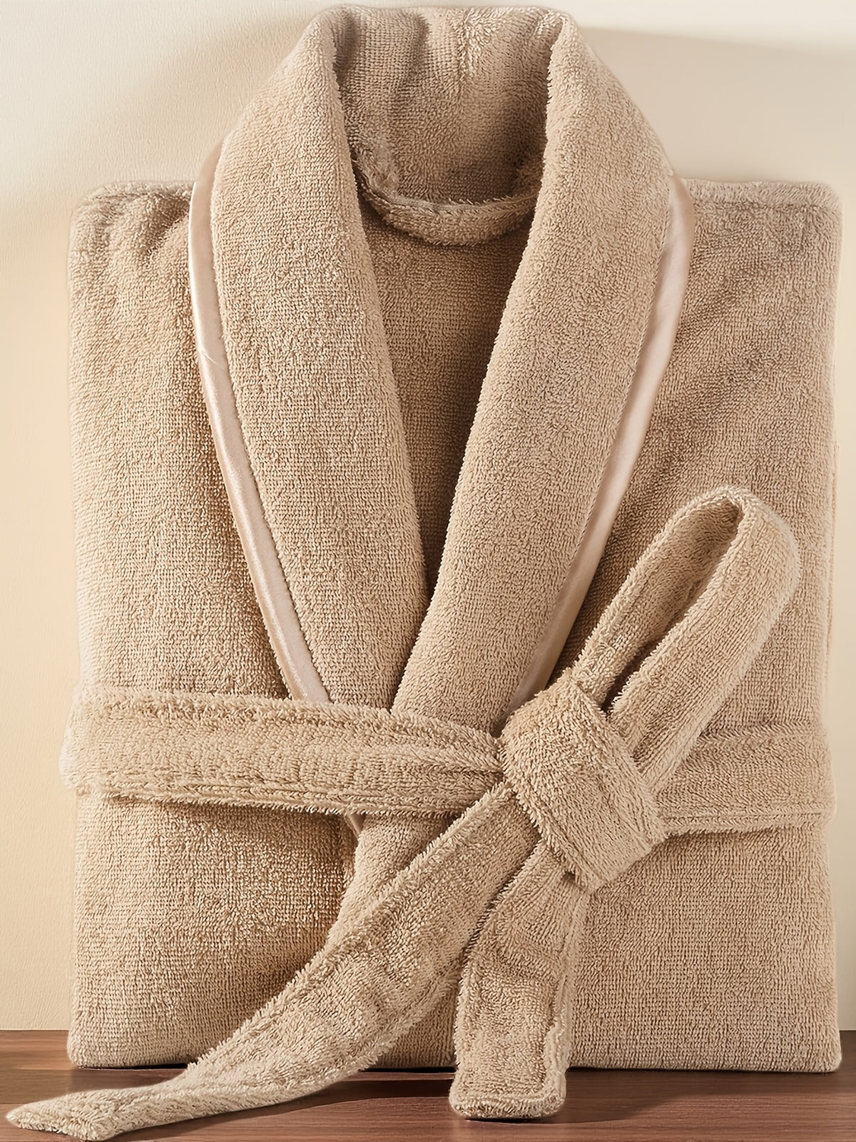 Unisex blue bathrobe