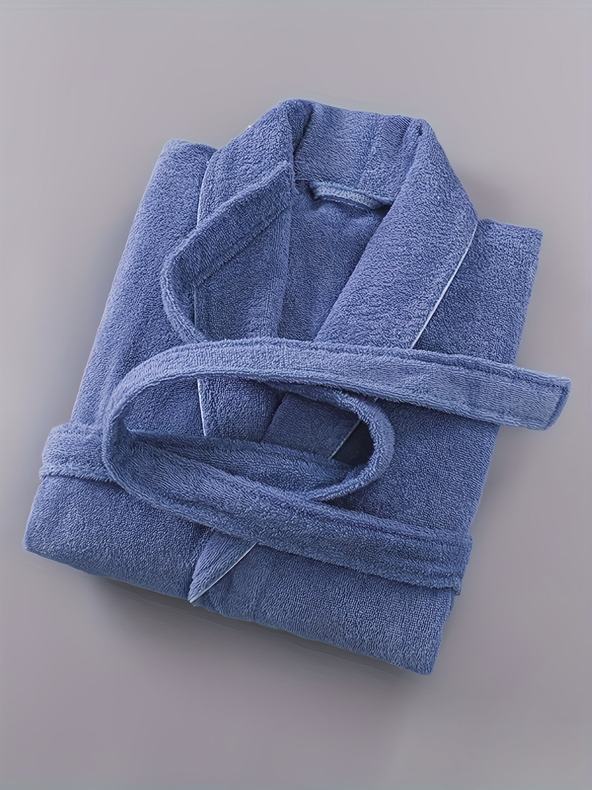 Unisex pink long towelling bathrobe