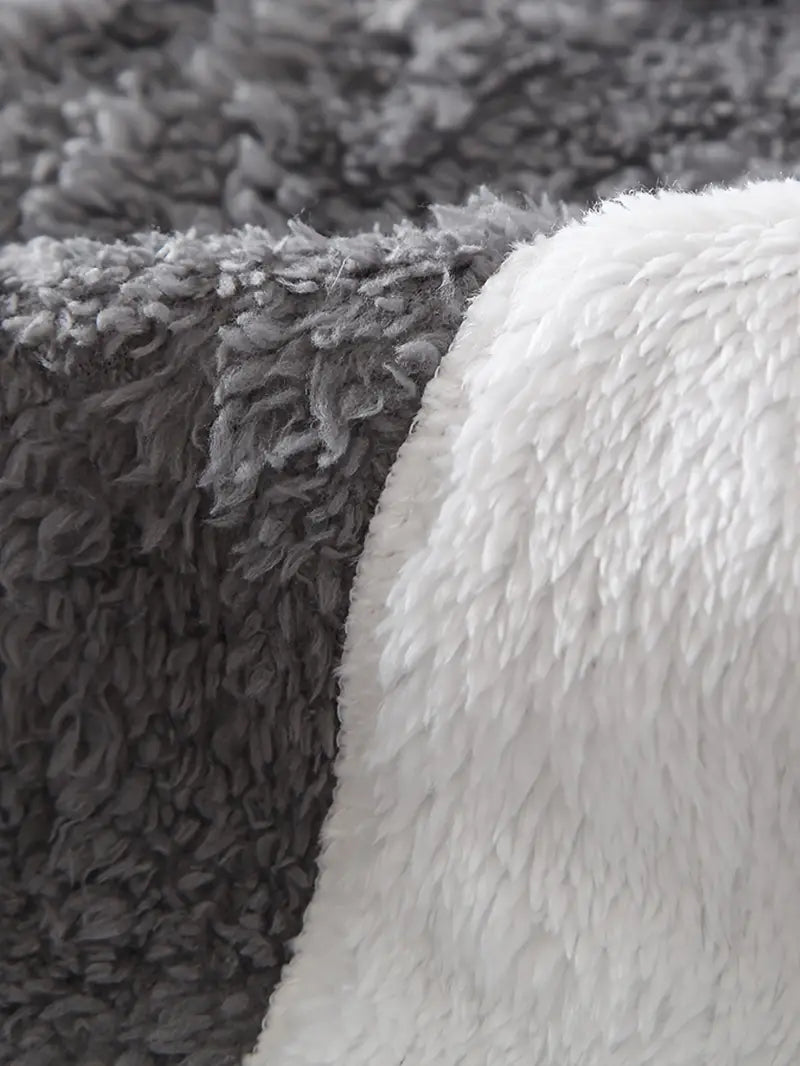 Thick hooded towelling bathrobe