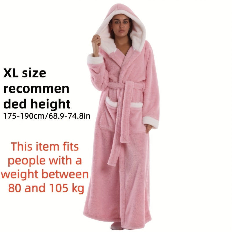 Pink Hooded Robe / XL