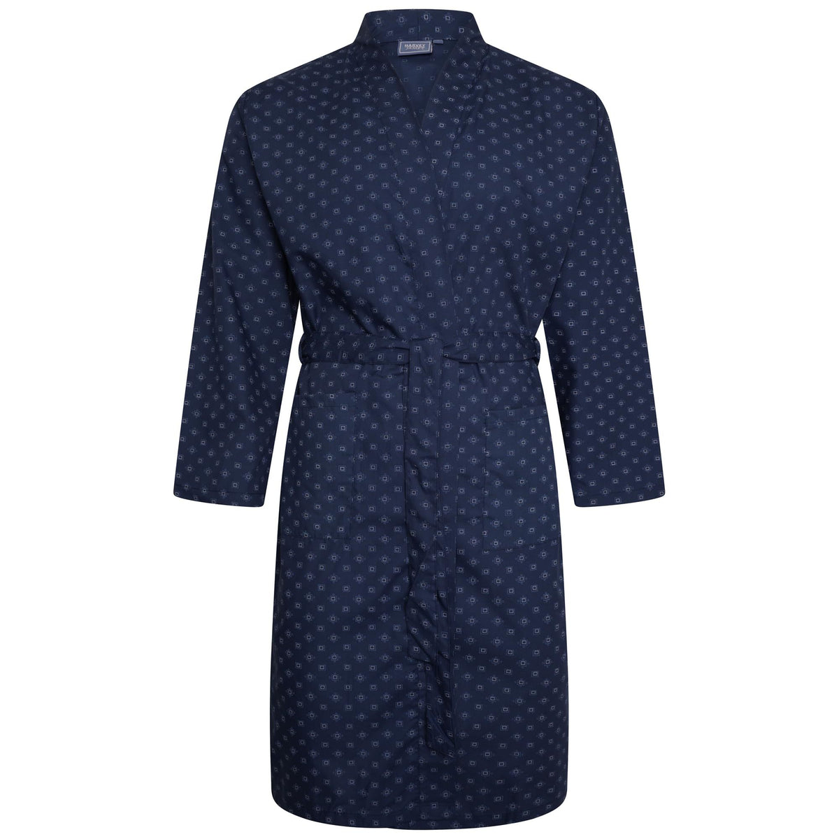 Men's long cotton bathrobe