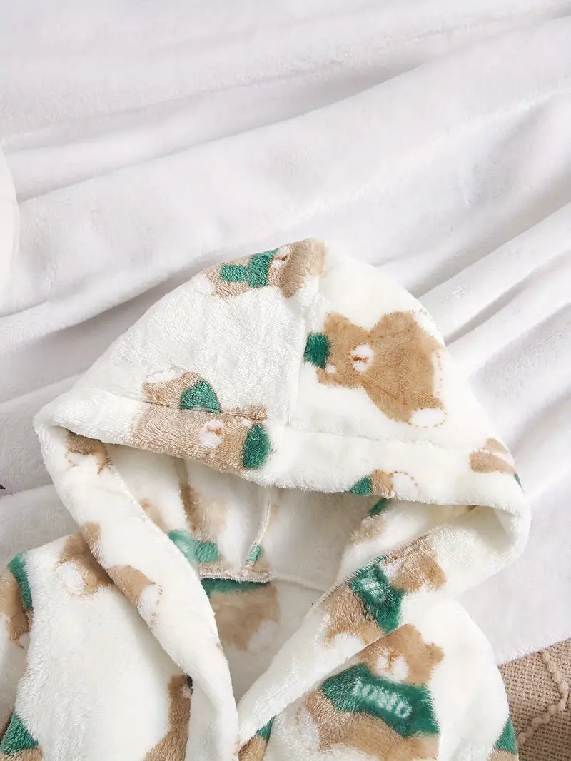 Baby bear fleece bathrobe Image