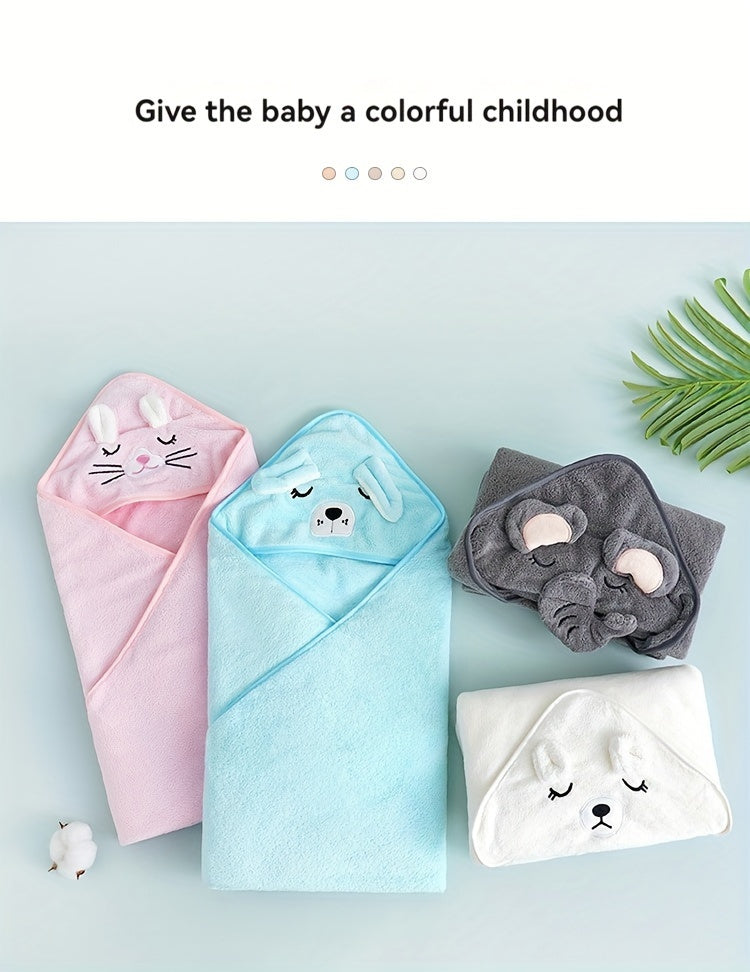 Kids' grey hooded bathrobe