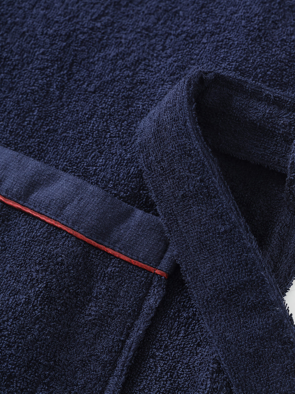 Unisex blue towelling bathrobe