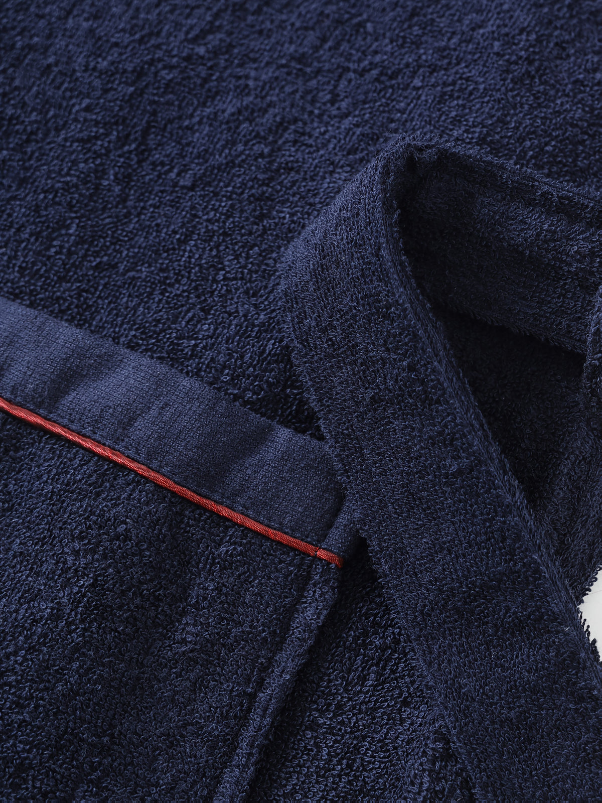 Unisex blue towelling bathrobe