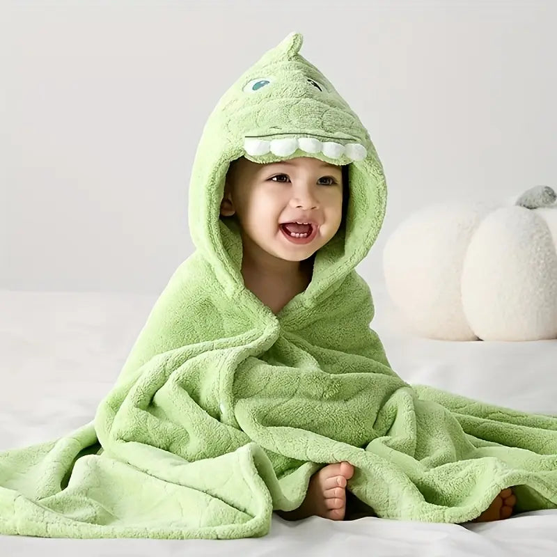Baby hooded bathrobe, dinosaur